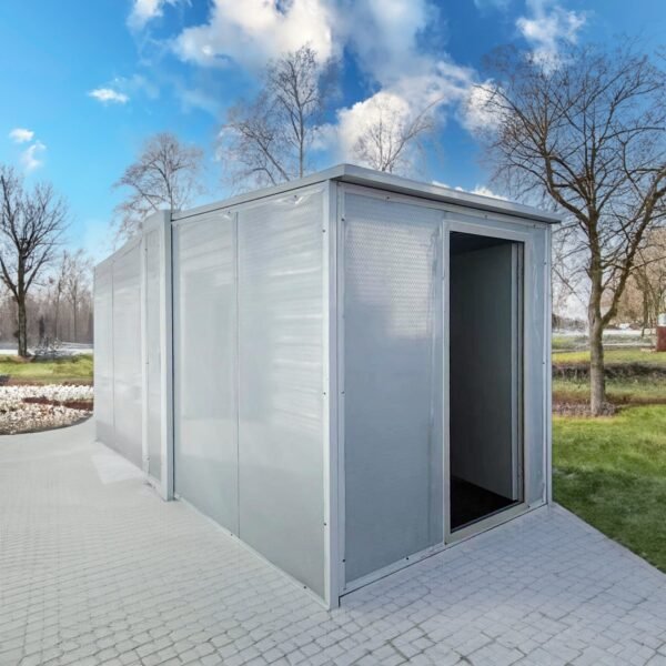15.2 ft x 7.6 ft x 8 ft Foldable Insulated Tiny House Casita Mobile Office Shelter ADU (115 sq. ft.)