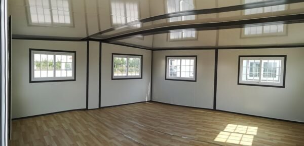 16.5x20ft Portable Prefabricated Tiny Home, Mobile Expandable Plastic Prefab House for Hotel, Booth, Office, Guard House, Shop, Villa, Warehouse, Workshop
