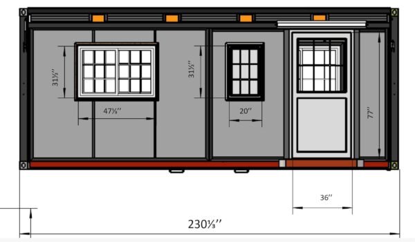 16.5x20ft Portable Prefabricated Tiny Home, Mobile Expandable Plastic Prefab House for Hotel, Booth, Office, Guard House, Shop, Villa, Warehouse, Workshop