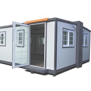 16.5x20ft Portable Prefabricated Tiny Home, Mobile Expandable Plastic Prefab House for Hotel, Booth, Office, Guard House, Shop, Villa, Warehouse, Workshop