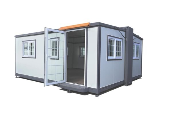 16.5x20ft Portable Prefabricated Tiny Home, Mobile Expandable Plastic Prefab House for Hotel, Booth, Office, Guard House, Shop, Villa, Warehouse, Workshop
