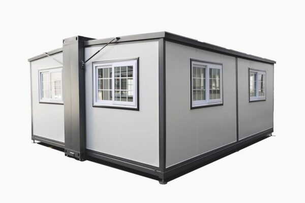 16.5x20ft Portable Prefabricated Tiny Home, Mobile Expandable Plastic Prefab House for Hotel, Booth, Office, Guard House, Shop, Villa, Warehouse, Workshop