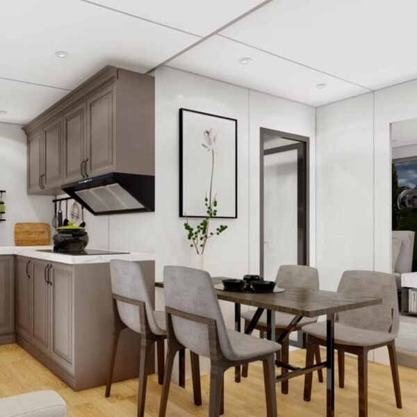 19x20FT Tiny Houses to Live in for Adults with 1 Full Equiped Bathroom and Kitchen,2 Bedroom Tiny House Foldable Home,Mobile Housea for Sale Prefab