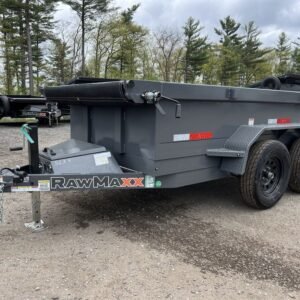 2024 RawMaxx 5X10 7K Powder Coated Dump Trailer w/Tarp Kit