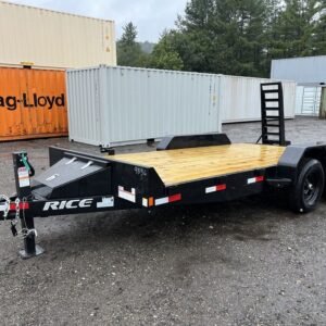 2024 Rice Trailers 7x16 10K Equipment Hauler w/D-Rings, Spare Mount, & Toolbox