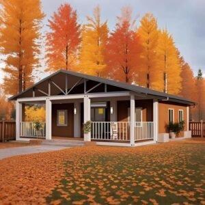 2025 Prefab Tiny Home for Sale, 19x20FT Mobile Prefabricated Tiny House with 2 Bedrooms, 1 Full Equiped Bathroom and Kitchen, Expandable Container House to Live in for Adults,...