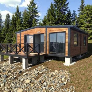 20FT 40FT Foldable Prefab Tiny Home – Luxury Expandable 2 3 Bedroom Expandable Container House with Bathroom & Kitchen, Perfect for Mobile Living Office Shop Villa Remote Workspace