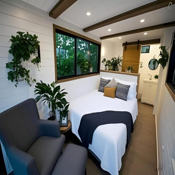 20ft/40ft Portable Expandable Tiny Home Foldable Prefab Container House with Bathroom & Kitchen 1–3 Bedrooms, Modular Cabin for Adults or Office Use