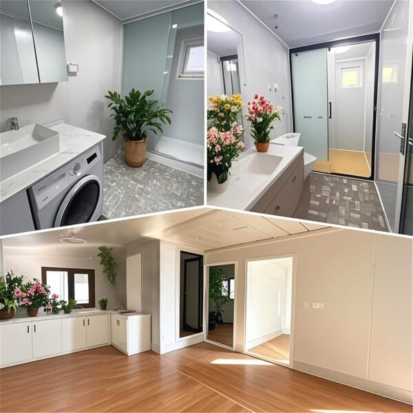 20ft/40ft Portable Expandable Tiny Home Foldable Prefab Container House with Bathroom & Kitchen 1–3 Bedrooms, Modular Cabin for Adults or Office Use