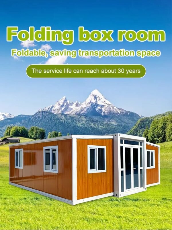20ft/40ft Portable Expandable Tiny Home Foldable Prefab Container House with Bathroom & Kitchen 1–3 Bedrooms, Modular Cabin for Adults or Office Use