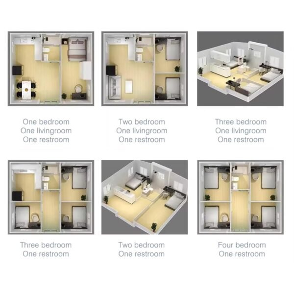 20ft Portable Home Shipping Container Modular Tiny Home Prefabricated Container House Flat Pack House Prefab House