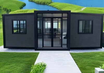 20Ft Prefab Tiny Home for Sale, Prefabricated Container House with 2 Bedrooms, Modern Tiny House to Live in for Adults with Full Kitchen & Bathroom, Mobile Foldable Tiny Home...