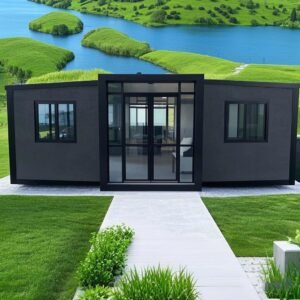 20Ft Prefab Tiny Home for Sale, Prefabricated Container House with 2 Bedrooms, Modern Tiny House to Live in for Adults with Full Kitchen & Bathroom, Mobile Foldable Tiny Home...
