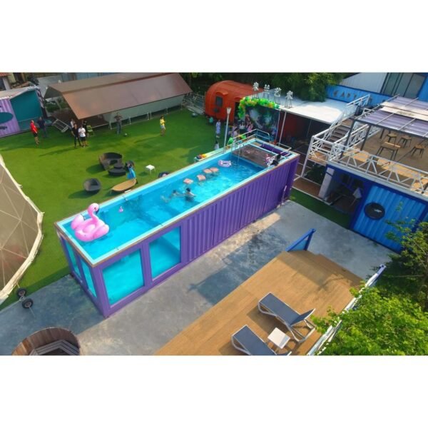 40ft 20ft Extendable Shipping Prefabricated Container Training Diving Movable Steel Indoor Outdoor Swimming Pool Structure House
