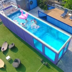 40ft 20ft Extendable Shipping Prefabricated Container Training Diving Movable Steel Indoor Outdoor Swimming Pool Structure House