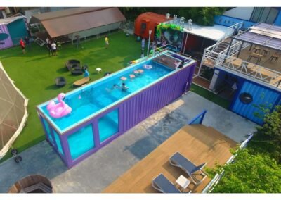 40ft 20ft Extendable Shipping Prefabricated Container Training Diving Movable Steel Indoor Outdoor Swimming Pool Structure House