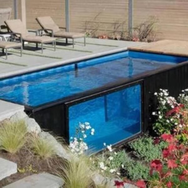 40ft 20ft Extendable Shipping Prefabricated Container Training Diving Movable Steel Indoor Outdoor Swimming Pool Structure House