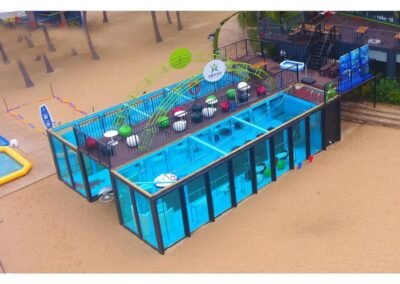 40ft 20ft Extendable Shipping Prefabricated Container Training Diving Movable Steel Indoor Outdoor Swimming Pool Structure House