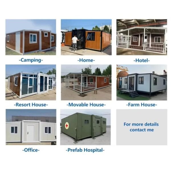 40FT Portable Prefab Tiny Home for Sale, Expandable Container House with 3 Bedrooms, Luxury Tiny House to Live in Perfect for Adults with Fully Equipped Bathroom and Kitchen,...