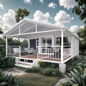 40FT Portable Prefab Tiny Home for Sale, Expandable Container House with 3 Bedrooms, Luxury Tiny House to Live in Perfect for Adults with Fully Equipped Bathroom and Kitchen,...