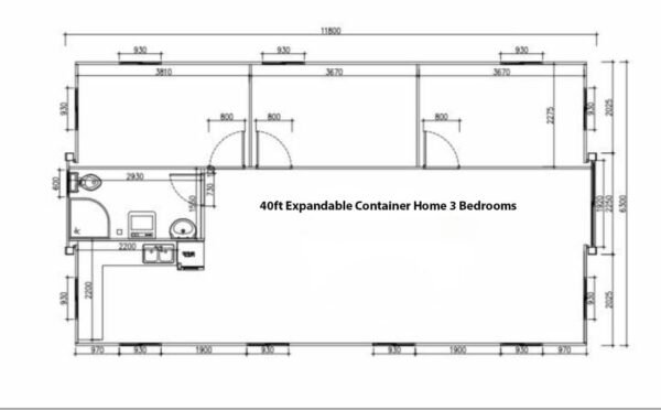 40FT Tiny House to Live in,SAA Portable Prefab House with 3 Bedroom 1 Full Equipped Bathroom and Kitchen,Foldable Mobile Home with Steel Frame,Prefabricated Expandable Container...