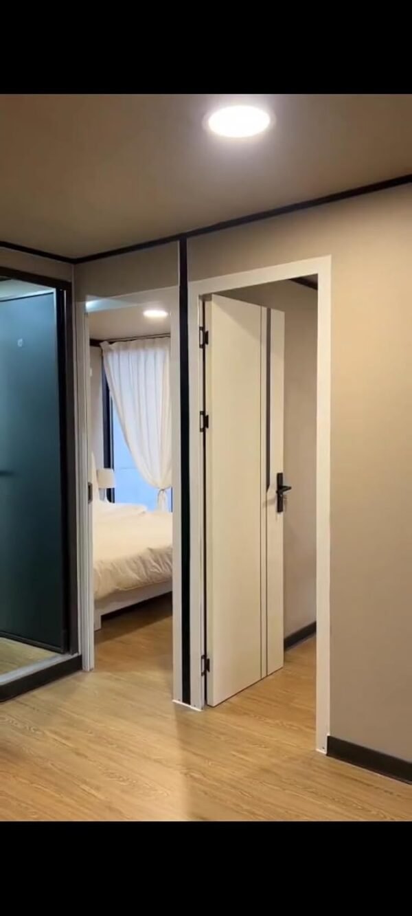 Expandable 20ft Container House – 2 Bedroom 2 Bathroom Prefab Modular Home with Kitchen, Balcony & Stairs | Portable Tiny House with Electrical System for Off-Grid, Backyard,...