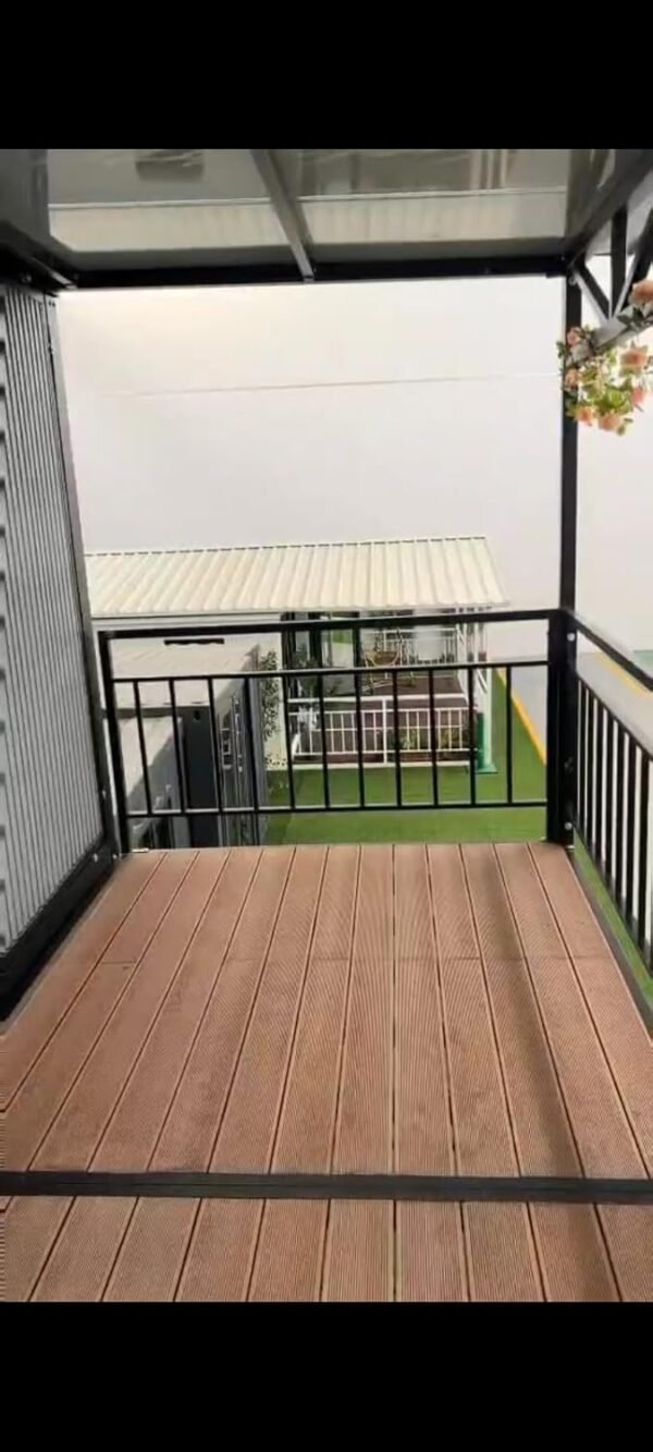 Expandable 20ft Container House – 2 Bedroom 2 Bathroom Prefab Modular Home with Kitchen, Balcony & Stairs | Portable Tiny House with Electrical System for Off-Grid, Backyard,...