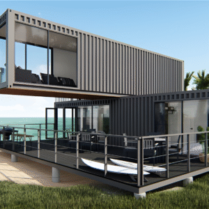Luxury 4-bedroom house made from shipping containers