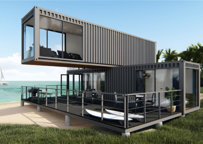 Luxury 4-bedroom house made from shipping containers
