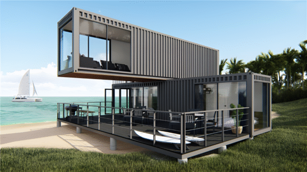 Luxury 4-bedroom house made from shipping containers