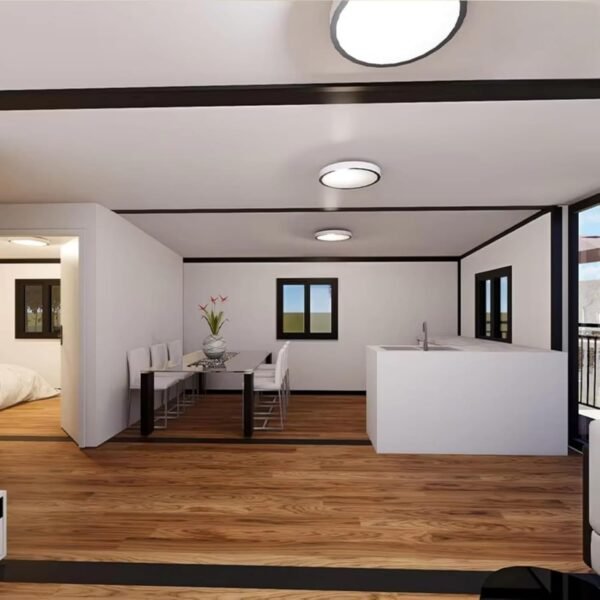 Luxury Mobile Tiny House - Foldable 20ft/40ft Prefab Container, 1/2/3 Bedroom w/Bathroom & Kitchen, Double-Wing Home on Wheels (Sale)