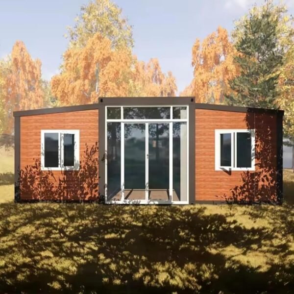 Luxury Mobile Tiny House - Foldable 20ft/40ft Prefab Container, 1/2/3 Bedroom w/Bathroom & Kitchen, Double-Wing Home on Wheels (Sale)