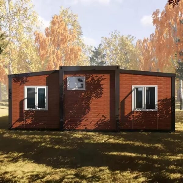 Luxury Mobile Tiny House - Foldable 20ft/40ft Prefab Container, 1/2/3 Bedroom w/Bathroom & Kitchen, Double-Wing Home on Wheels (Sale)