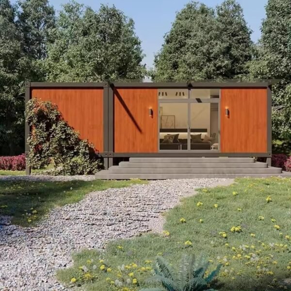 Luxury Mobile Tiny House - Foldable 20ft/40ft Prefab Container, 1/2/3 Bedroom w/Bathroom & Kitchen, Double-Wing Home on Wheels (Sale)