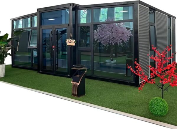 Luxury Prefabricated Tiny House - Foldable 20ft/40ft Container, 1-3 Bedrooms with Bathroom, Kitchen, Double-Wing Modular Home on Wheels (Sale)