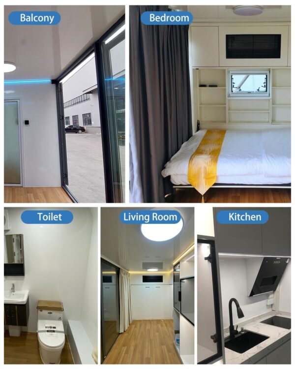 Modern Single Luxury Apartment Container, Holiday Cabin, Modular prefabricated Building House, Modern Design Suitable for Small Space, Installation and Customization Included...