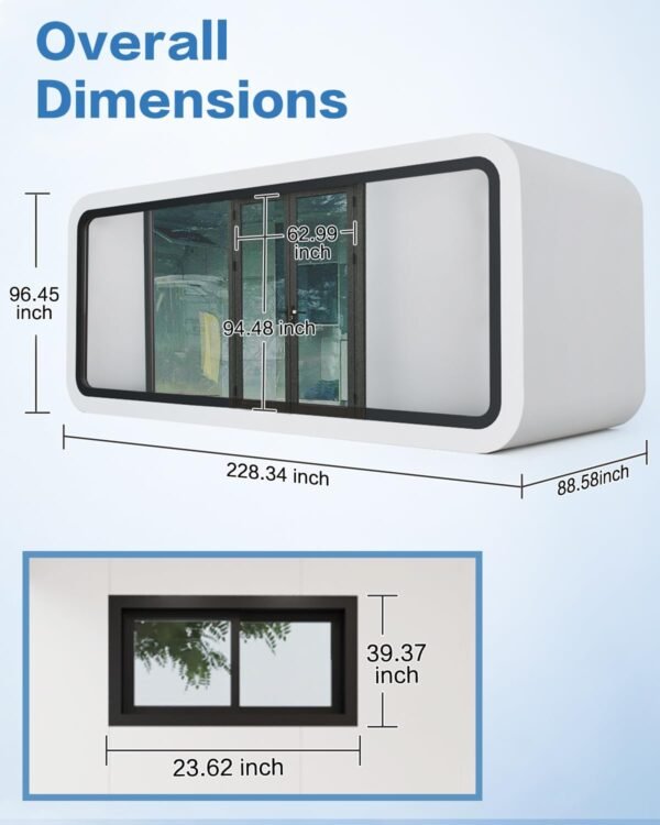 Modern Single Luxury Apartment Container, Holiday Cabin, Modular prefabricated Building House, Modern Design Suitable for Small Space, Installation and Customization Included...