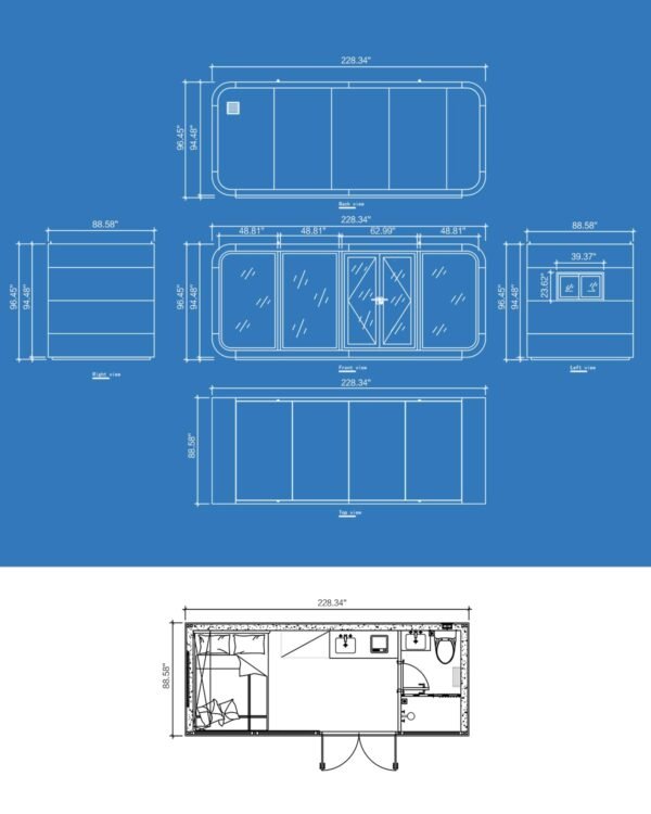 Modern Single Luxury Apartment Container, Holiday Cabin, Modular prefabricated Building House, Modern Design Suitable for Small Space, Installation and Customization Included...