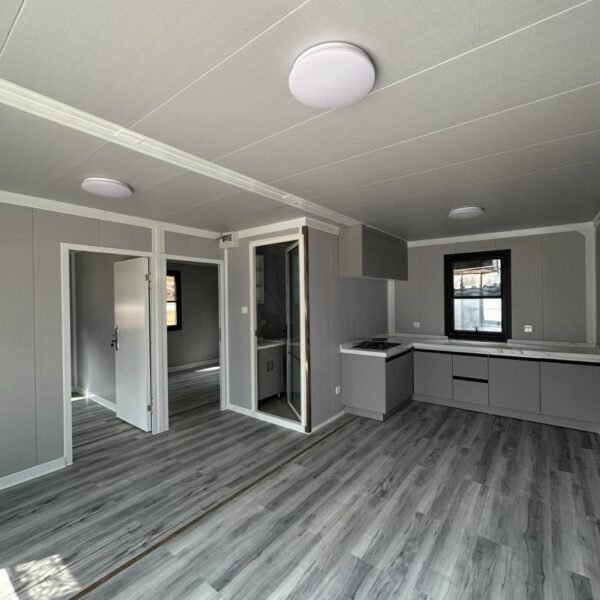 Modular Prefab Tiny Home for Sale, 20ft Portable Expandable Container House with 2 Bedrooms, 1 Full Equipped Bathroom & Kitchen, Prefabricated Tiny House to Live in for Adults...