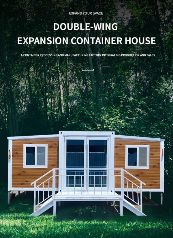 Modular Prefab Tiny Home for Sale, 20ft Portable Expandable Container House with 2 Bedrooms, 1 Full Equipped Bathroom & Kitchen, Prefabricated Tiny House to Live in for Adults...