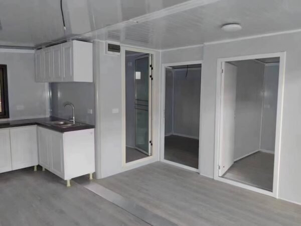Movable Expandable House 2 and 3 Bedrooms, Prefabricated Modern Home Luxury Villa, Folding Expandable Holiday Home, Outdoor Shed, Guest Room, Warehouse or Mobile Home (Black...