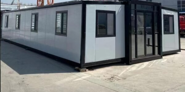 Movable Expandable House 2 and 3 Bedrooms, Prefabricated Modern Home Luxury Villa, Folding Expandable Holiday Home, Outdoor Shed, Guest Room, Warehouse or Mobile Home (Black...