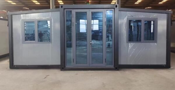 Movable Expandable House 2 and 3 Bedrooms, Prefabricated Modern Home Luxury Villa, Folding Expandable Holiday Home, Outdoor Shed, Guest Room, Warehouse or Mobile Home (Black...