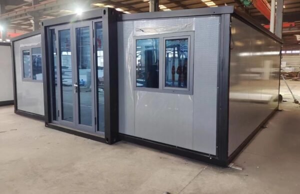 Movable Expandable House 2 and 3 Bedrooms, Prefabricated Modern Home Luxury Villa, Folding Expandable Holiday Home, Outdoor Shed, Guest Room, Warehouse or Mobile Home (Black...