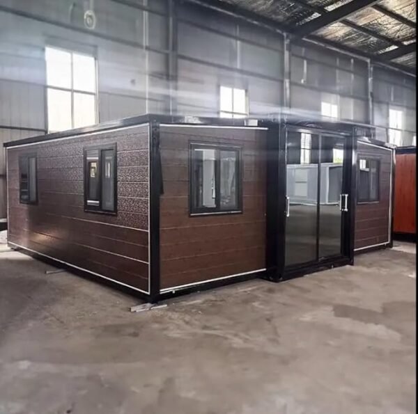 Movable Expandable House 2 and 3 Bedrooms, Prefabricated Modern Home Luxury Villa, Folding Expandable Holiday Home, Outdoor Shed, Guest Room, Warehouse or Mobile Home (Black...