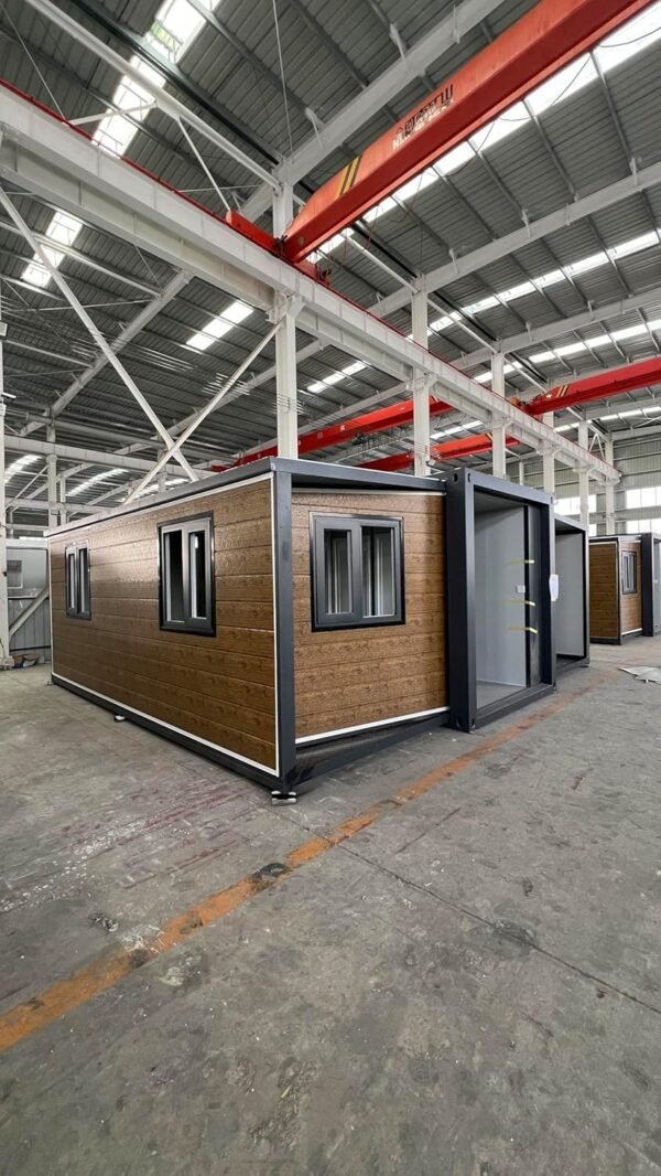 Movable Expandable House 2 and 3 Bedrooms, Prefabricated Modern Home Luxury Villa, Folding Expandable Holiday Home, Outdoor Shed, Guest Room, Warehouse or Mobile Home (Black...