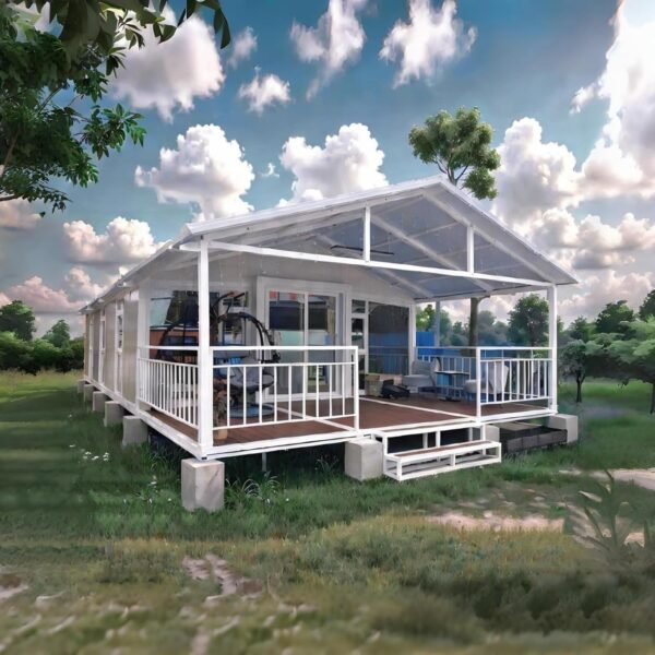 Portable Prefab Tiny Home for Sale, 40ft Modular Home - with 3 Bedrooms, 1 Kitchen & Bathroom, Expandable Container House to Live in for Adults, Mobile Foldable House
