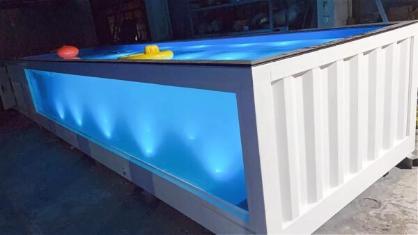 Prefab 20ft 40ft Shipping Container Swimming Pools, Durable Modular Shipping Container Pool – Prefabricated for Backyard, Easy Setup & Custom Design, Ideal for Family Pools