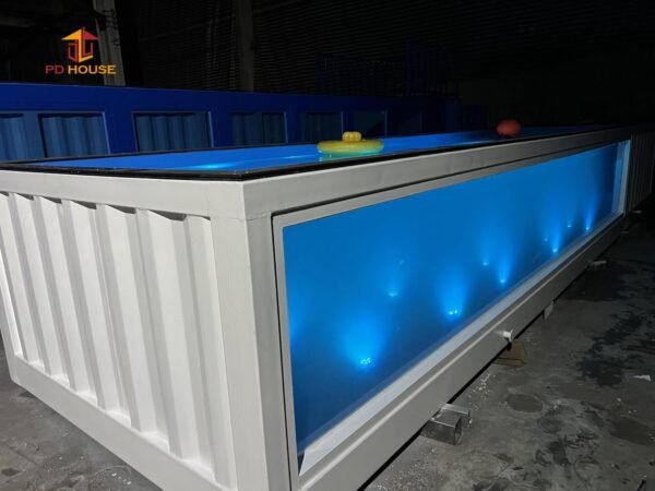 Prefab 20ft 40ft Shipping Container Swimming Pools, Durable Modular Shipping Container Pool – Prefabricated for Backyard, Easy Setup & Custom Design, Ideal for Family Pools