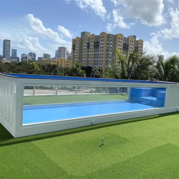 Prefab 20ft 40ft Shipping Container Swimming Pools, Durable Modular Shipping Container Pool – Prefabricated for Backyard, Easy Setup & Custom Design, Ideal for Family Pools